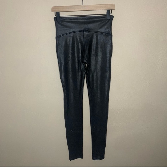 Spanx Faux Leather Leggings in Black Size Medium NWT New - Picture 7 of 12